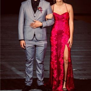 Jovani Raspberry Long Dress - style 06109